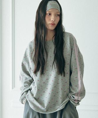 KOOKEESEE Waffle Lachlan Sleeve T-Shirt_Flower_Melange