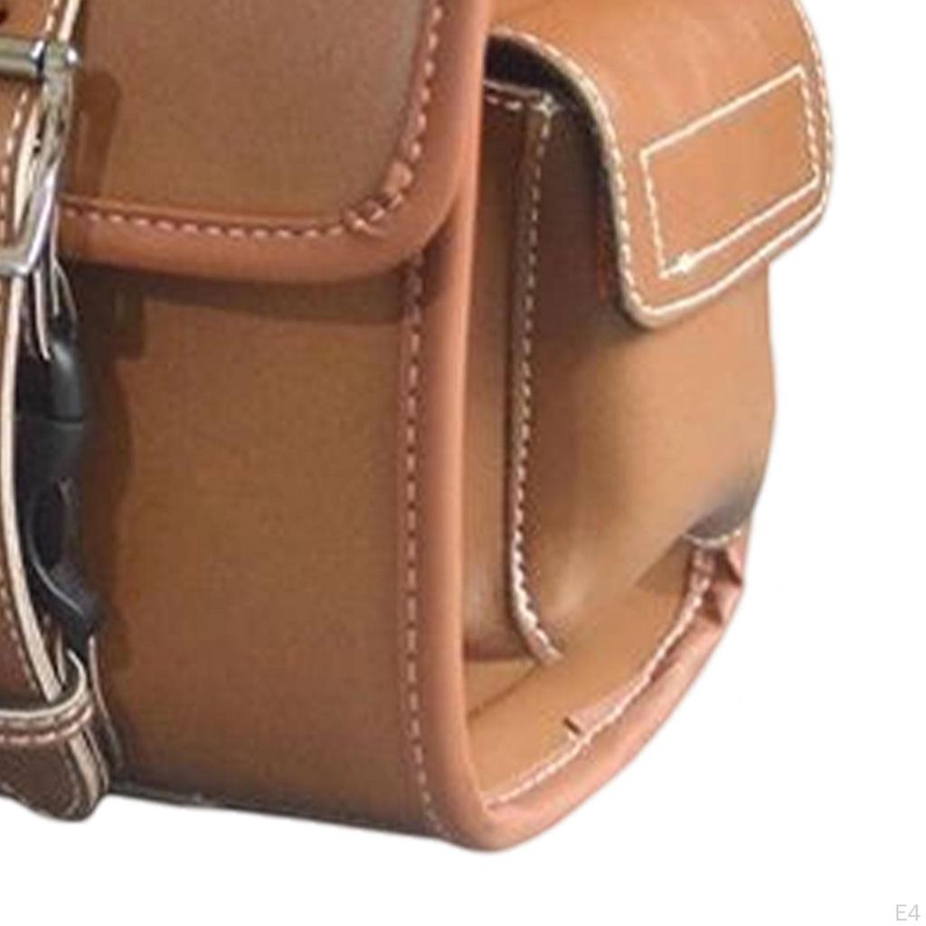 Motorcycle Tail Bag Storage with Handle Side Pockets Motorbike Sturdy Vintage Zipper Easy