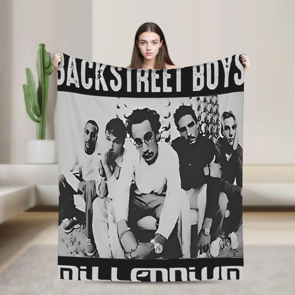 Backstreets Boys Blankets Flannel All Season 90s Music BSB Portable Super Warm Throw Blanket for Sofa Outdoor Bedding Throws