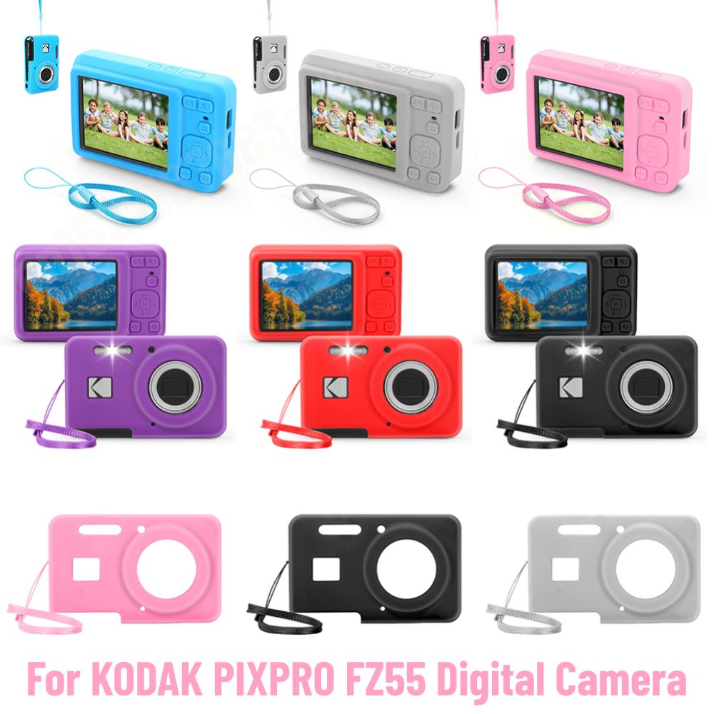 For Kodak PIXPRO FZ55 Digital Camera Cover with Lanyard Slim Fit Camera Bag Camera Body Cover Outdoor Travel Camera Protect Case