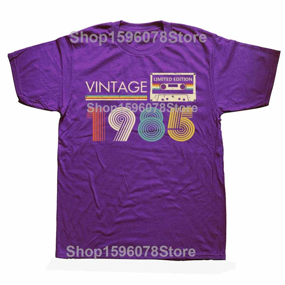 Vintage 1985 Limited Edition Cassette TShirt Mens Fashion Born in 1985 80s Tee Husband Daddy Gift Retro 40th Birthday Gifts