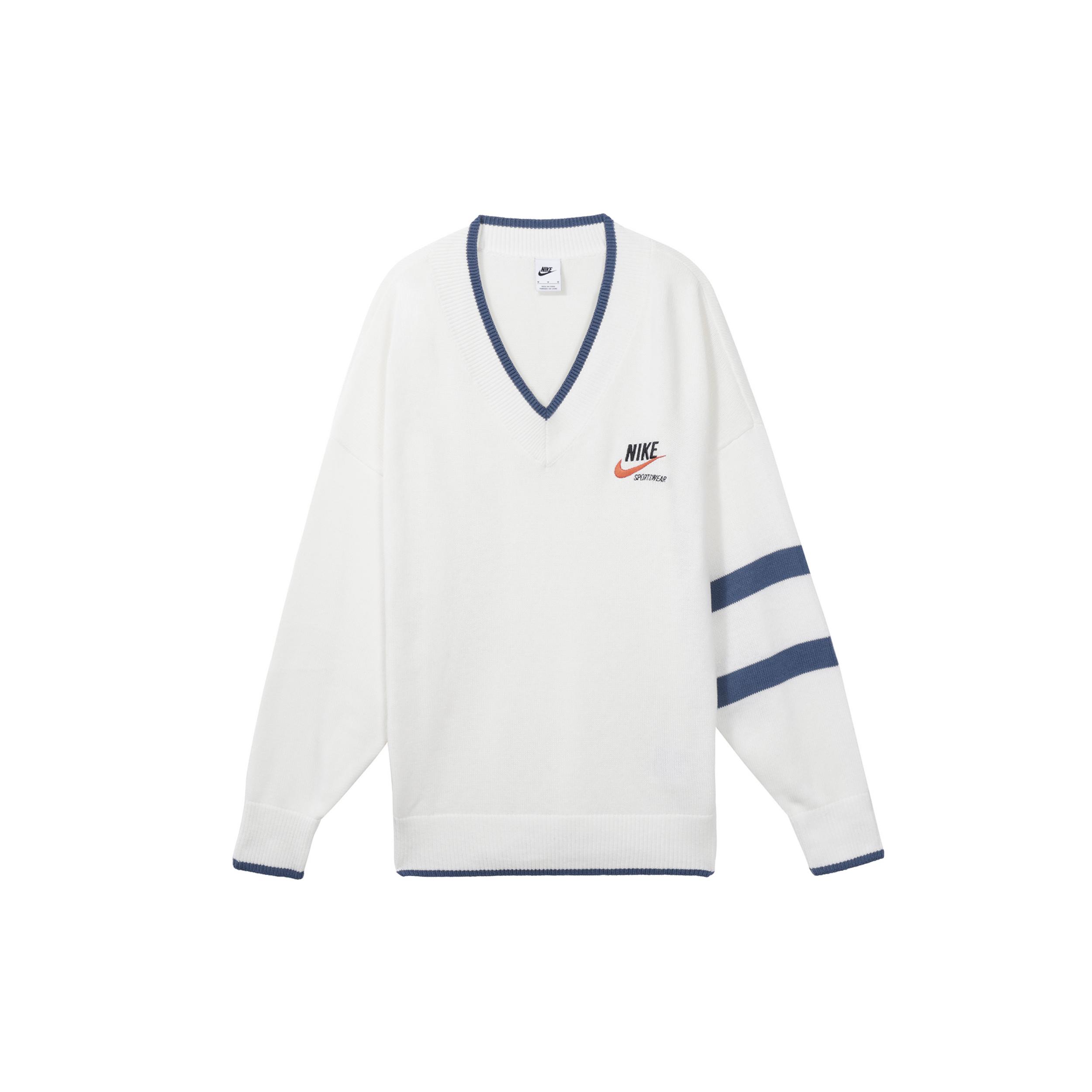 

Новый мужской трендовый пуловер Nike SS23 в полоску, цвет молочный, DX0009-133 L