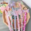 Candy Wigs Ponytail for Kid Girl Princess Model Bow Hearband Children Hearwear Rubber Bands Birthday Gifts for Kids