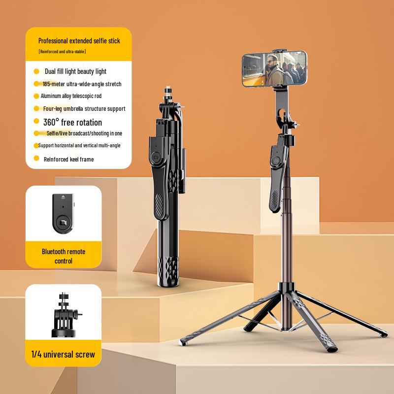 Bluetooth Aluminum Alloy Selfie Stick and Stabilizer with Universal Phone Stand