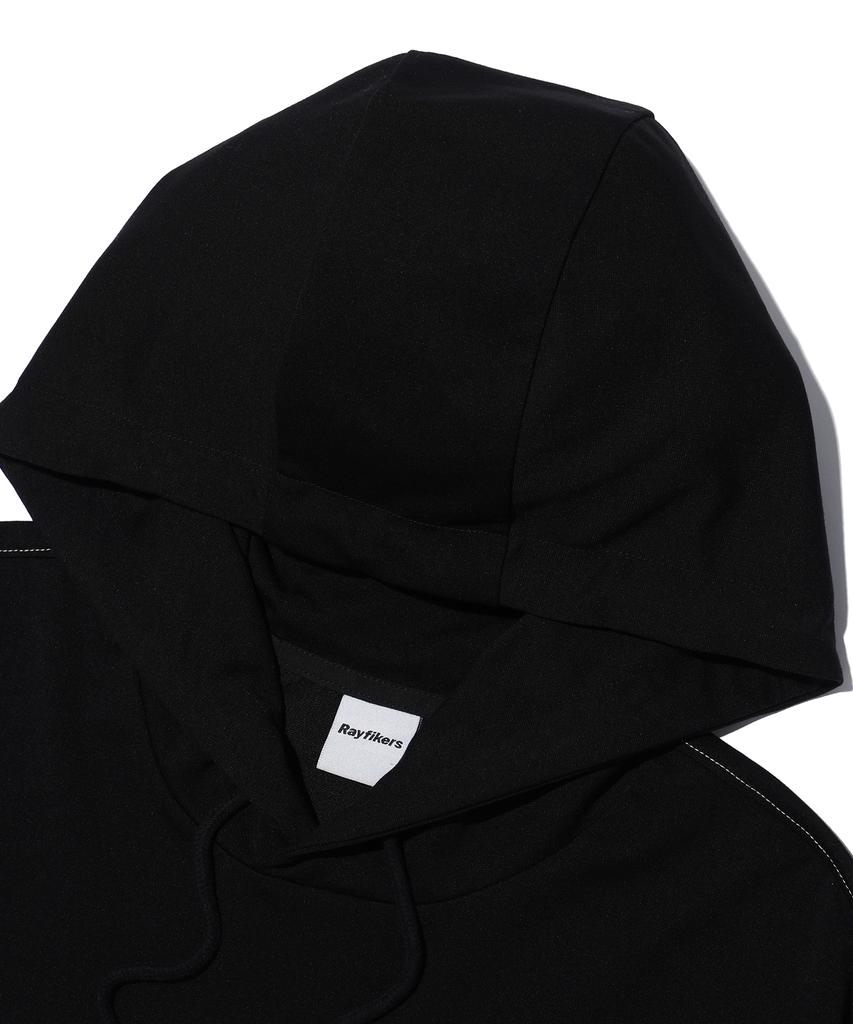 RAYFIKERS Logo Stitch Short Sleeve Hoodie Black (Mp7Tu430-076)