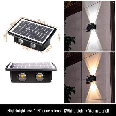 Projecteur Mural Extérieur Solaire 4LED Bicolore