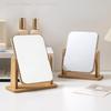 1PC Wooden Vanity Mirror Clear Personal Use Stand Angle Adjustable Makeup Base Desktop