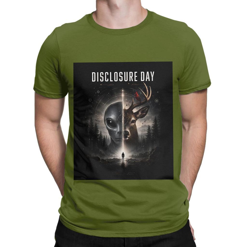 Disclosure Day painting logo poster Funny Graphic 100 Cotton TShirt Disclosure Day Tees Tops For Unisex