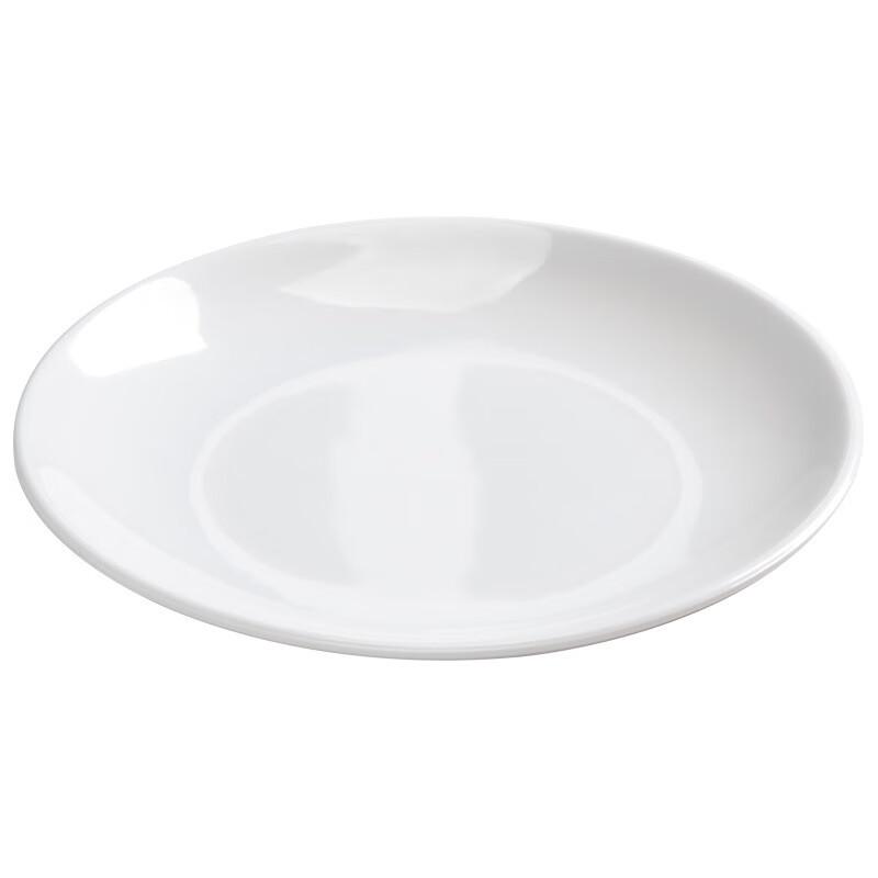 Tingle White Melamine Round Dinner Plate