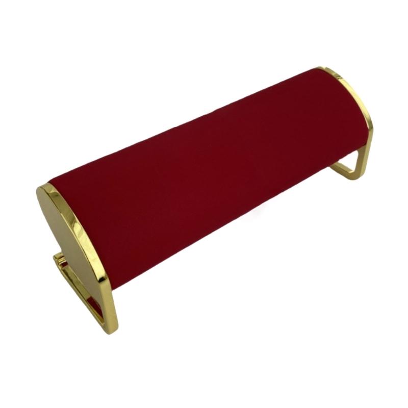 Elegant Bracelet Jewelry Display Stand Delicate Long Plush Jewelry Display for Watches and Bangles with Metal Support