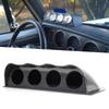 Qiilu Universal 4-Hole Gauge Mount Holder Quad Dash Meter Pod Instrument Panel Cover Carbon Fiber Style + Universal 52mm Gauge Mount + Automotive/Repl