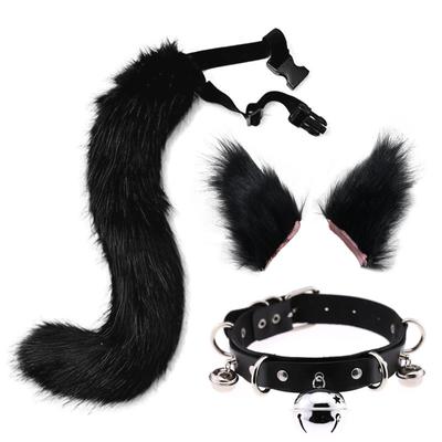 Parti Dekorasyonu ve Aksesuarları Simülasyon Peluş Hayvan Kulakları Cadılar Bayramı Takım Elbise Beast Kuyruk Süsleme Çünkü Tilki Kulak Tokalarım Comic Show Prop Süsler