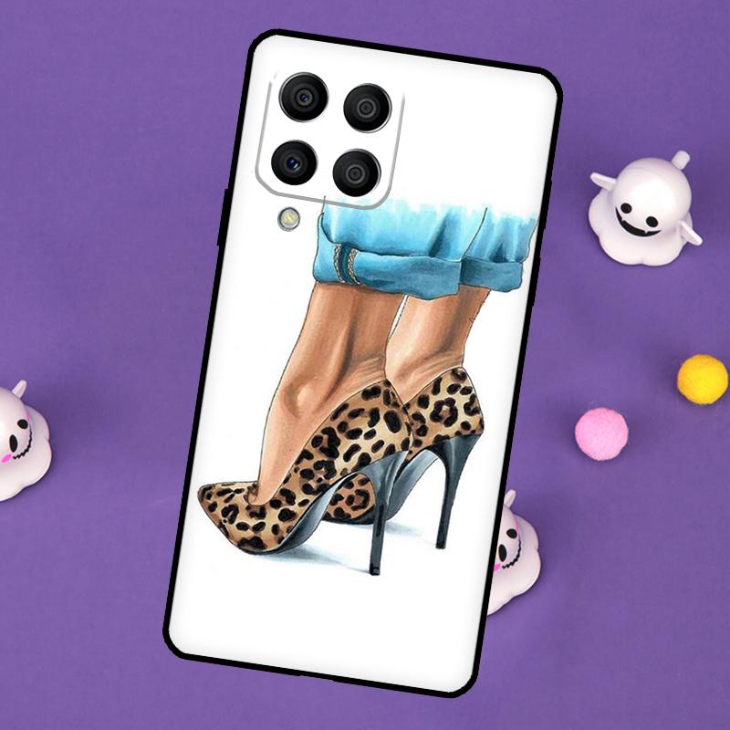 Fashion High Heels Cover For Samsung Galaxy M32 M52 M12 M13 M33 M23 M53 M15 M55 M31 M51 M14 M34 M54 M20 Case