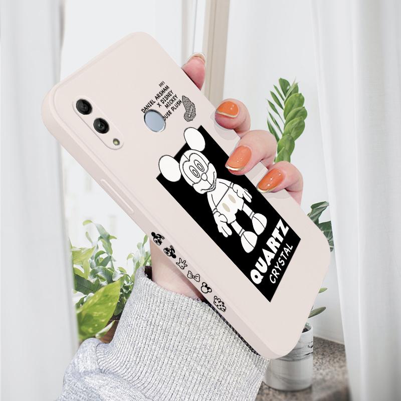 

Силиконовый чехол с рисунком Микки Мауса Диснея с краями для полной камеры, защитный чехол для Huawei Honor