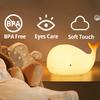 Whale Night Light 7-color Silicone Usb Rechargeable Nightlights Room Decorations Table Lamp Gifts For Children