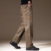 High-end American straight men's overalls loose wide-leg autumn velvet outdoor pure cotton casual pants men