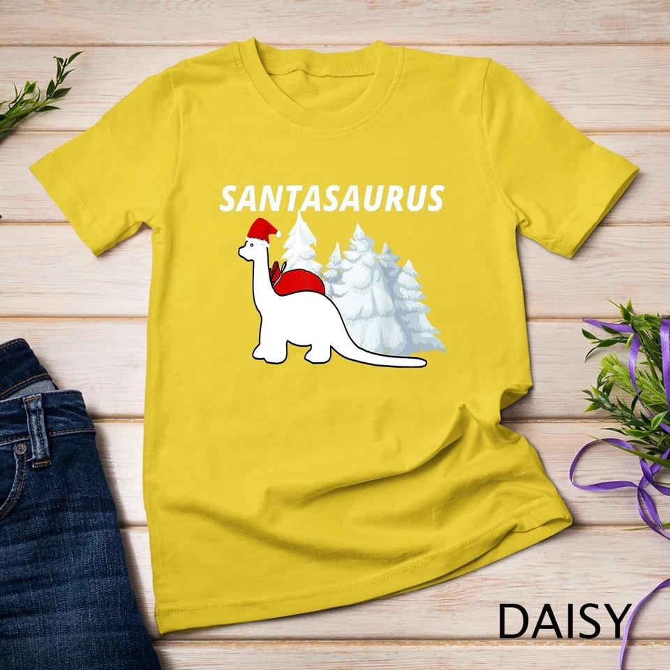 Santa Saurus Sauropods Xmas Christmas Ugly T-Shirt Unisex T-shirt 3 3XL