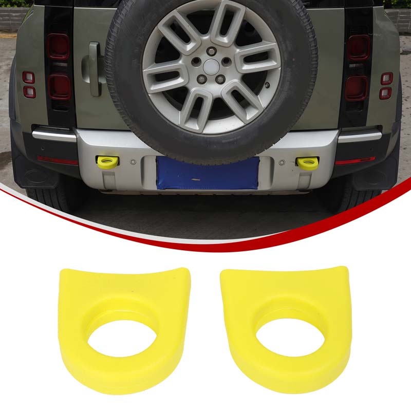 For Land Rover Defender 110 2020-2026 TPE Car Iron Tow Hook Rescue Rear Trailer Hook Protective Decorative Accessories