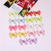 Transparent Acrylic Colored Ribbon Bow Beads for DIY Jewelry Making