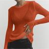 Women O-Neck Long Sleeve Knitted Pullover Sweaters Spring Female Breathable Loose Knitwear T-shirt Tops