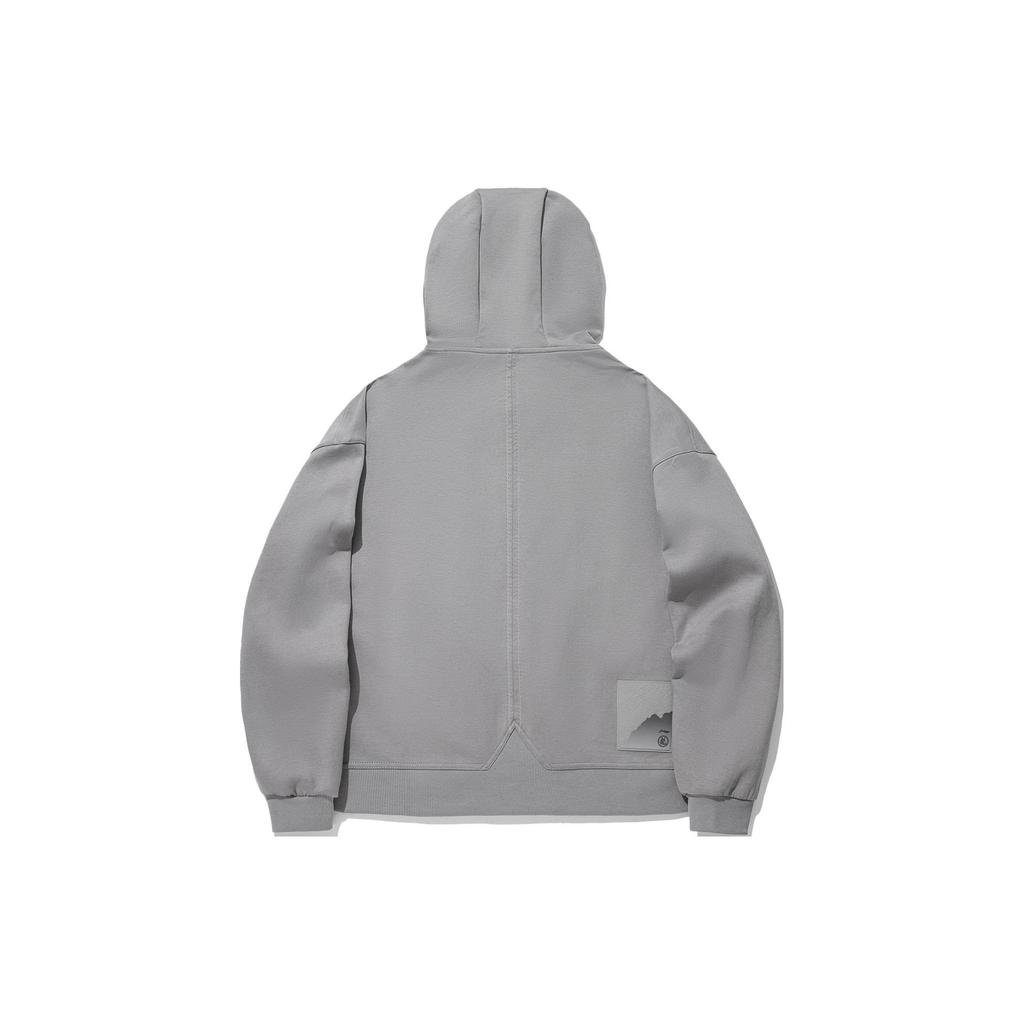 Li Ning X Jackie Chan Collaboration Kung Fu Series Solid Color Loose Fit Hoodie Men Hoodies Frost-Gray AWDU307-4