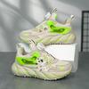 Running shoes light girls' and children's sports shoes button new breathable children's shoes boys' and boys' toilet shoes spring and autumn 2025
