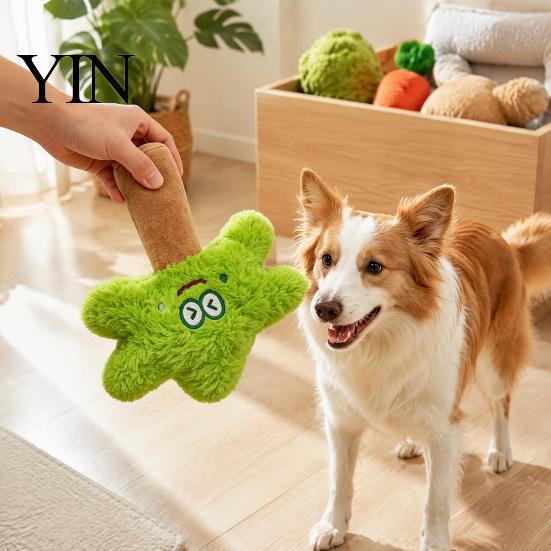 Soft Fabric Dog Training Toys Coconut Tree Toy, Squeaky Plush Chew Stuffed Puppy Toy for Small And Medium Dogs to Shake, Bite Teething