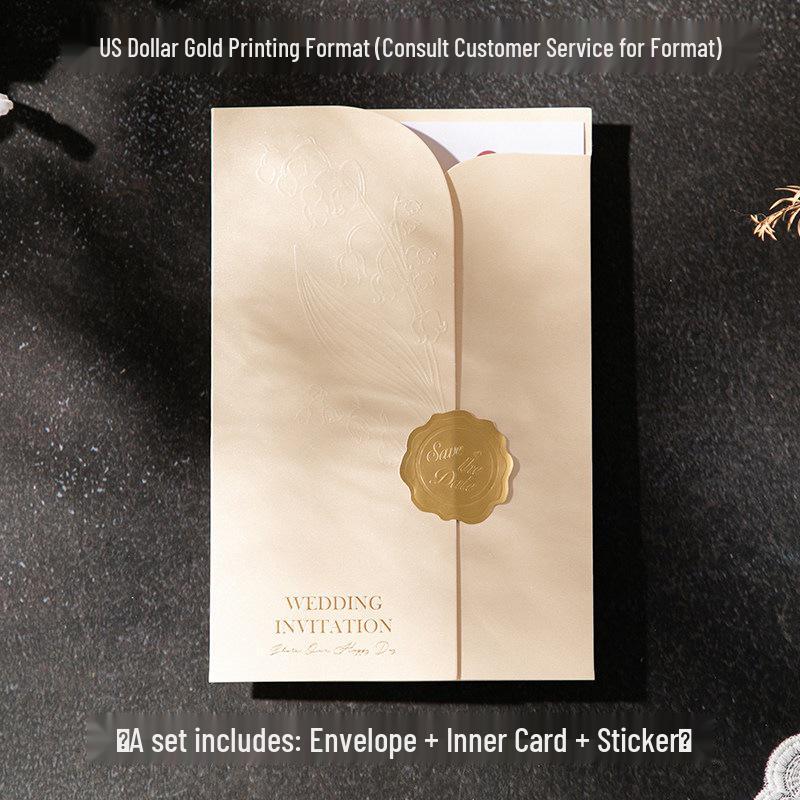 Elegant Wedding Invitation Card - Simple Style for Joyful Banquets