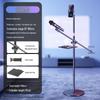 Floor-standing Microphone and Phone Stand for Live Streaming and Recording