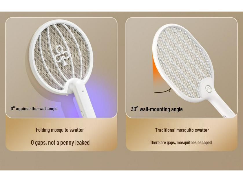 Rechargeable Foldable Electric Mosquito Swatter & Killer Lamp