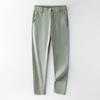 Spring Summer Pants Mens Stretch Korean Casual Slim Fit Elastic Waist Business Classic Trousers Male Black Gray 28-38