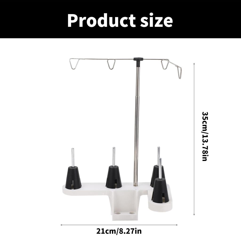 Thread Spool Holder Stand Sewing Thread Stand with 4 Spools Thread Roll Holder Sewing Machine Accessories for Sewing