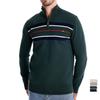 New Autumn and Winter Men's Sweater Half Zipper Sweater Casual Striped Men's Top