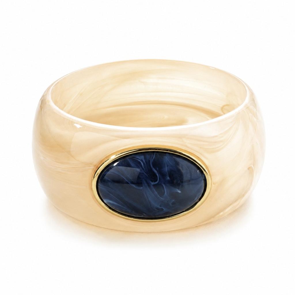 Hot Sale Smudge Coffee Resin Bracelet Ladies Arc Bracelet Girlfriend Ring Fashion Premium Jewelry