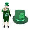Shamrock Tall Hat StPatricks Day Party Decors Carnivals Party Green Tall Hat