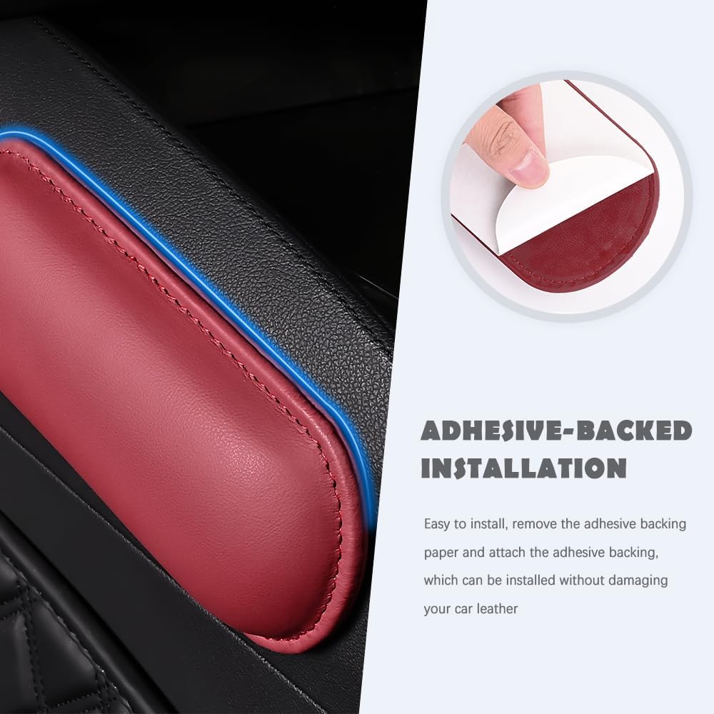 2PCS Car Door Armrest Pads,Soft Leather+Memory Foam Car Knee Pads For Arm Support&Protect Elbow And Knee,Universal Car Elbow Pads Car Accessories