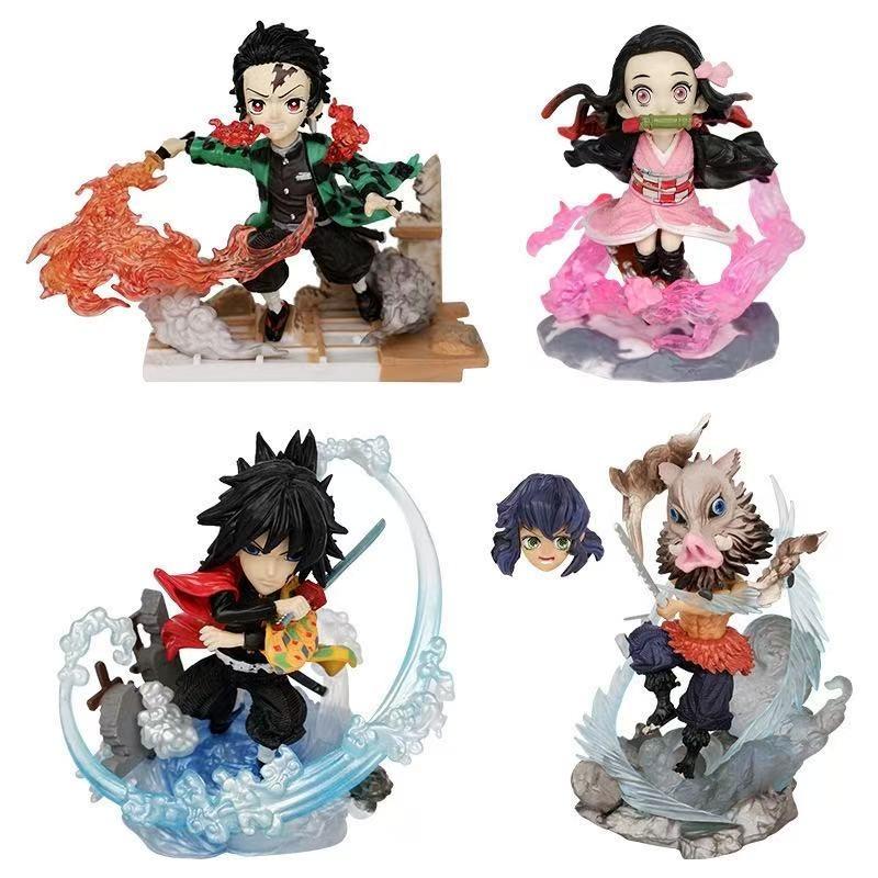 8-11cm Demon Slayer Hashibira Inosuke G5 Anime Figure Robot Collectible Action Figure Gift