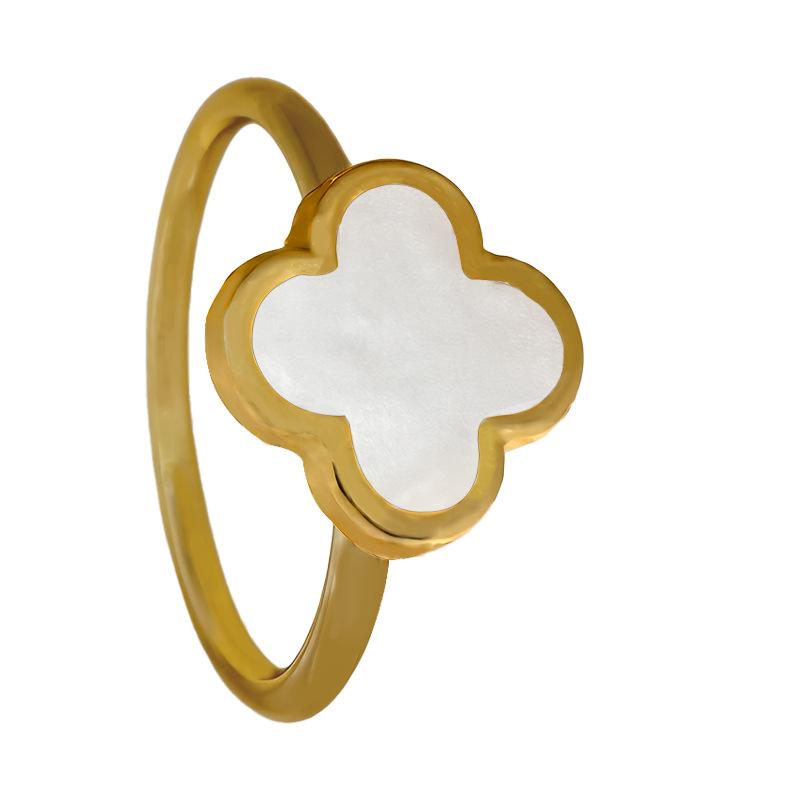 Clover Ring Women Minimalist Closed Ring Luxury Fashion Jewelry