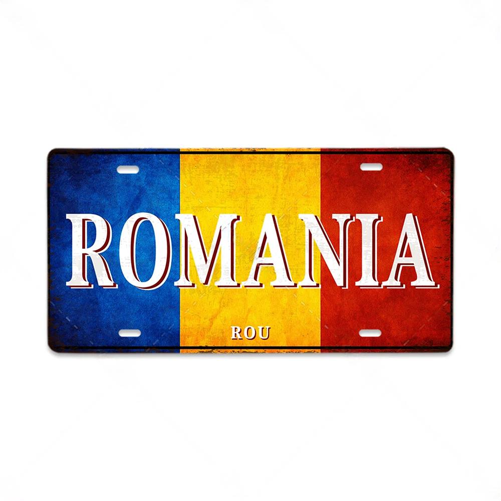 Popular Tourism Country Posters Vintage Metal Tin Signs License Plate Poster Car Garage Home Decor Plaque Vintage Art Painting