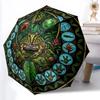 Frogs Garden Pattern Umbrella, Portable and Foldable Design, 8 Ribs, a Casual Accessory for Halloween, Christmas, and Birthday Gifts.