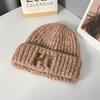 Korean Style All match Knitted Hat Warm Ear Protection Pullover Hat for Women Autumn and Winter Personalized Cold Hat Thickened Plush Hat Small Face