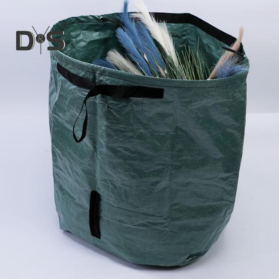 Gartenabfallsack, wiederverwendbarer Laub- und Unkrautsammelsack mit verstärkten Griffen, Gartenrasen-Müllsack zum Einfüllen von Laub und Müll