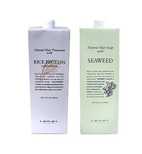 

[Standard Set] LebeL Natural Hair Soap with SW (Seaweed 1600ml) & Natural Hair Treatment with RP (Rice Protein 1600g)