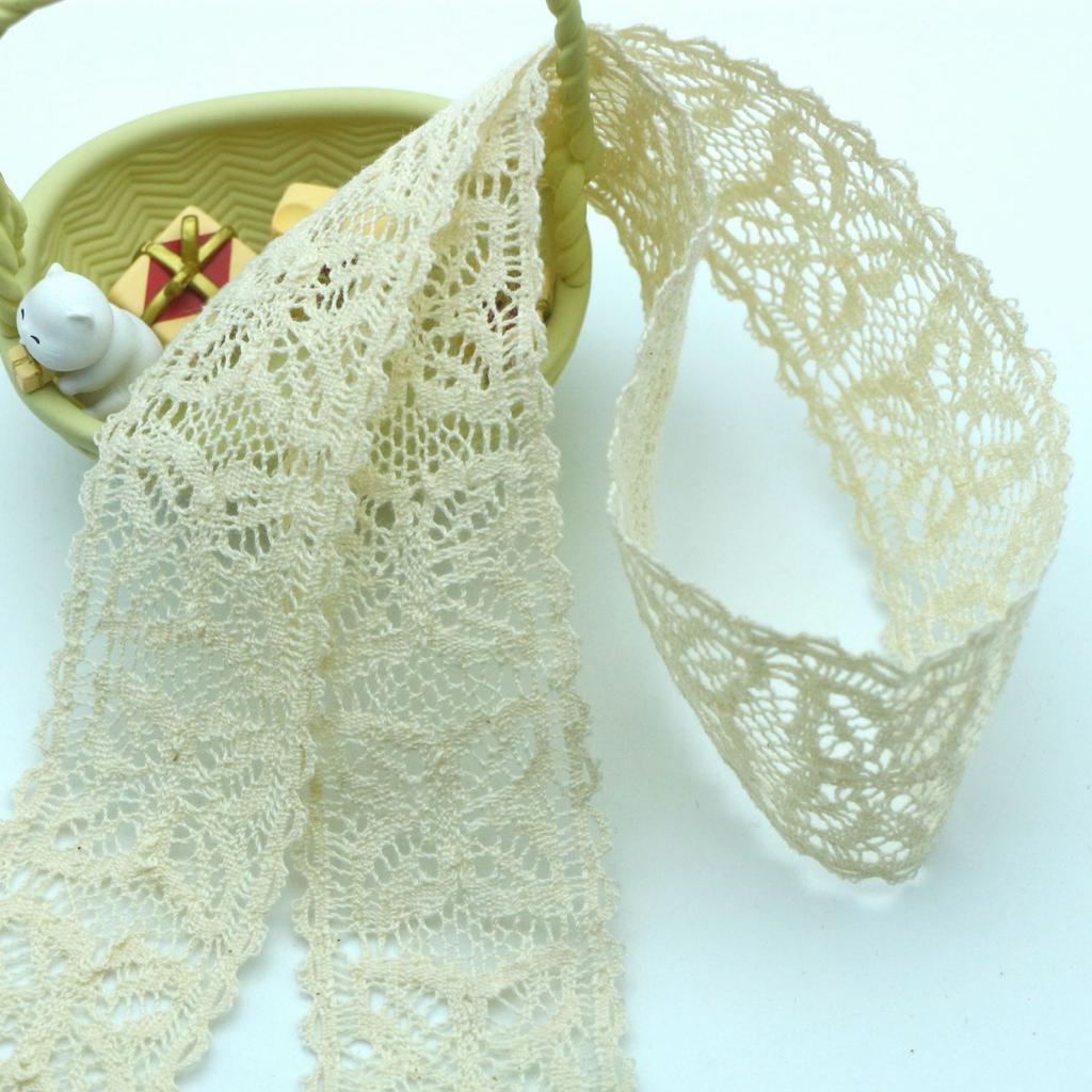 Hollow M Cotton Thread Lace Handmade Diy Decorative Lace Belt Clothing Clothes Tablecloth Curtain Fabric Material