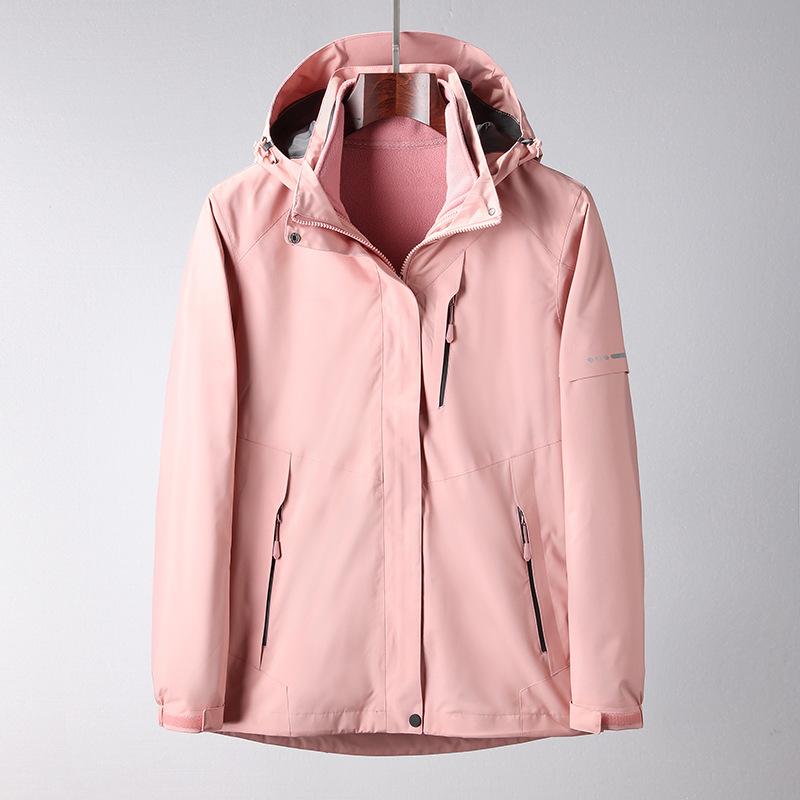 Outdoor Jacket Three-in-one Two-piece Mountaineering Jacket Polar Fleece Women's Winter Clothing Jacket
