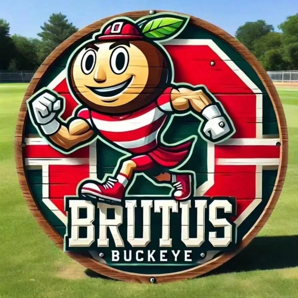 Ohio State Brutus Buckeye Iron Metal Wall Art for Man Cave Home Decor