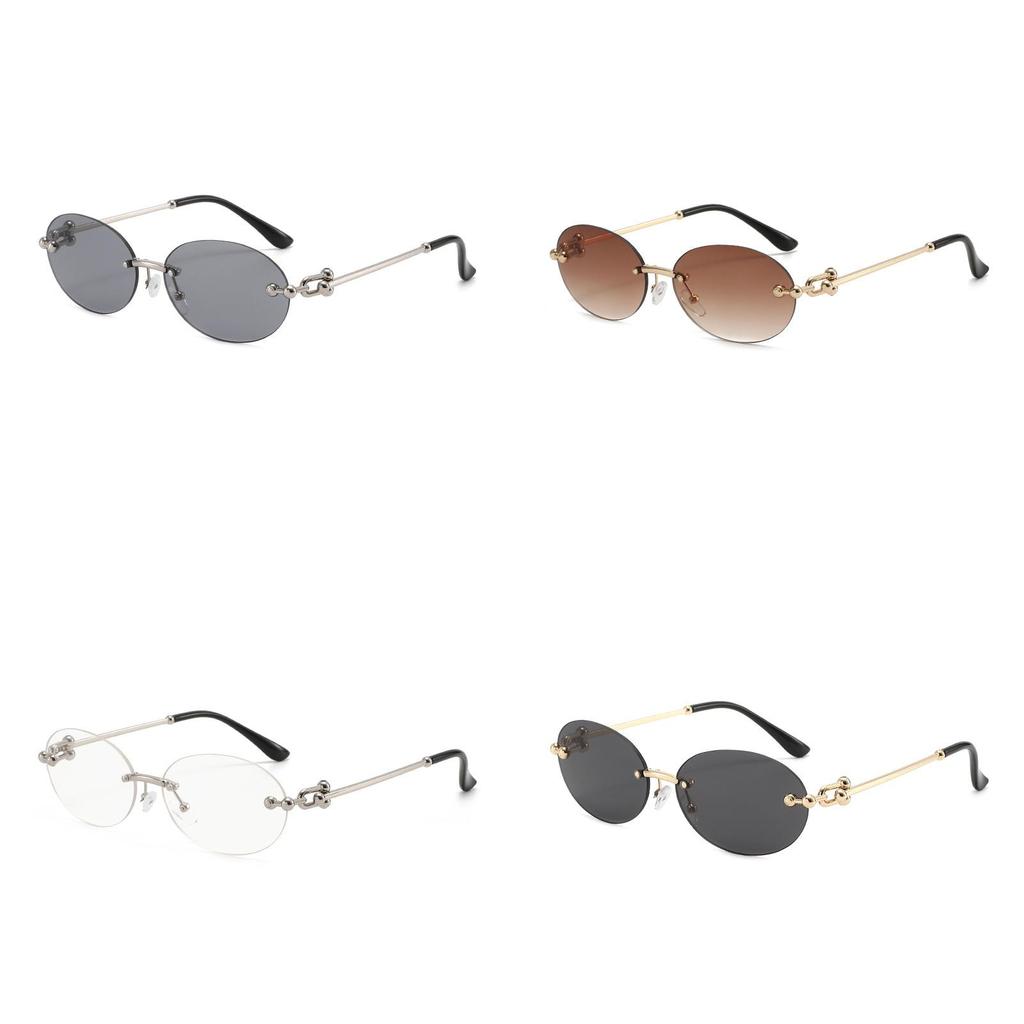 Elliptical Unisex Sun Glasses With Uv400 Protection For Beach And Outdoor Activities