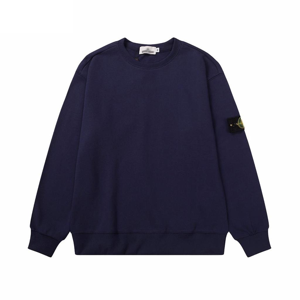 STONE Classic Solid Color Hooded Long-Sleeve Unisex Jacket with Badge – Trendy Island Style for Couples