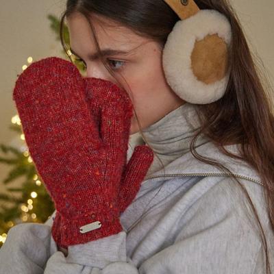 HAINT MELLOW KNIT GLOVES_3COLORS_RED