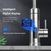 Digital Display Instant Hot Water Heater Household Kitchen Stainless Steel Electric Faucet 3000W Intelligent
